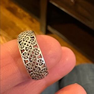 Pandora Intricate Silver Floral Ring